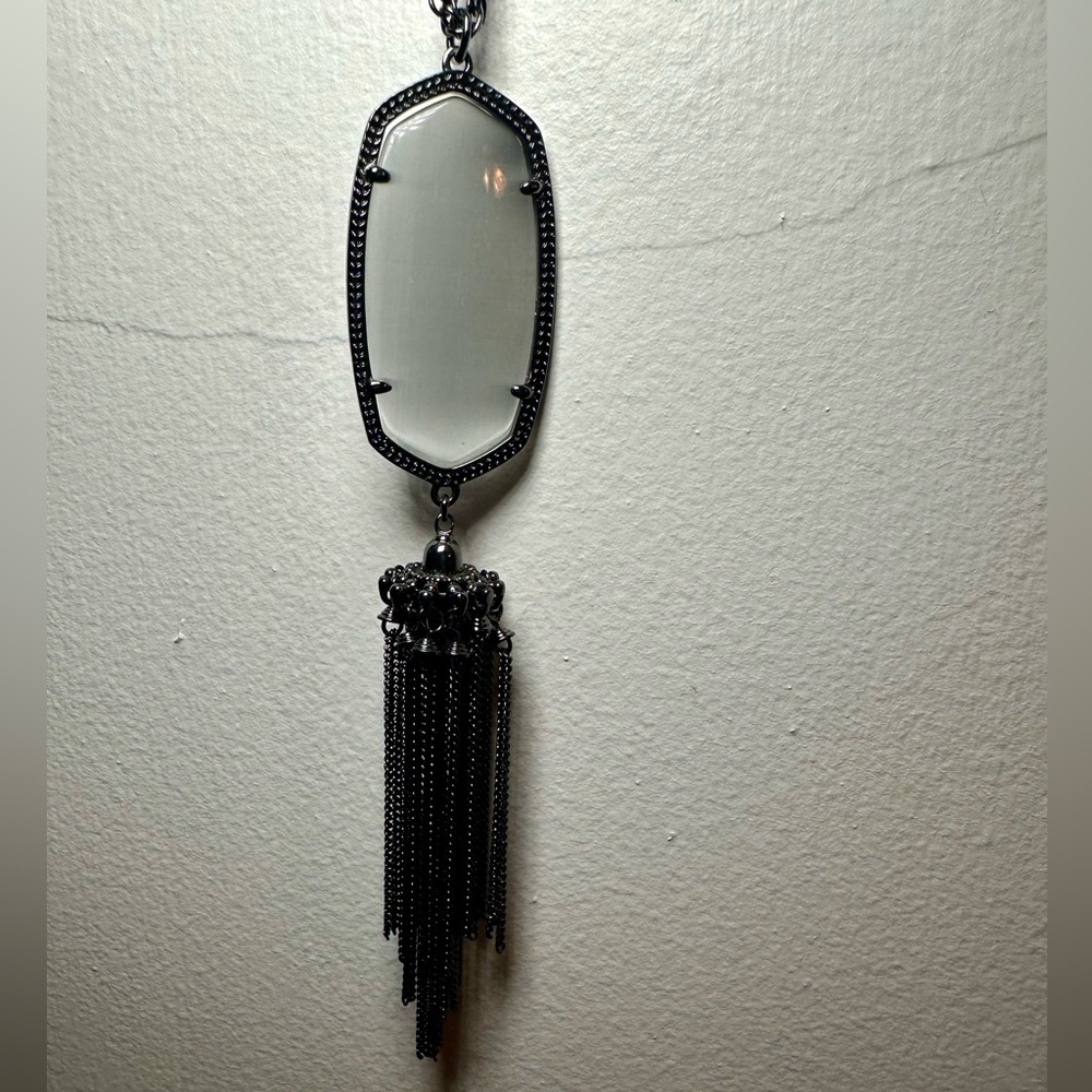 Kendra Scott long necklace with stone and tassel